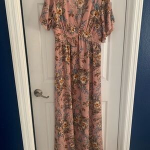 Bailey Blue Pink Floral Maxi Dress